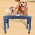 Foldable Adjustable Stand Elevated Dog Bowls for Large Medium and Peq Dogs