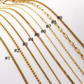 Nickel Free Wheat Chain Stainless Steel Paperclip Link Chains Bead Link Necklace Different Design Long Cuban Chain Necklace