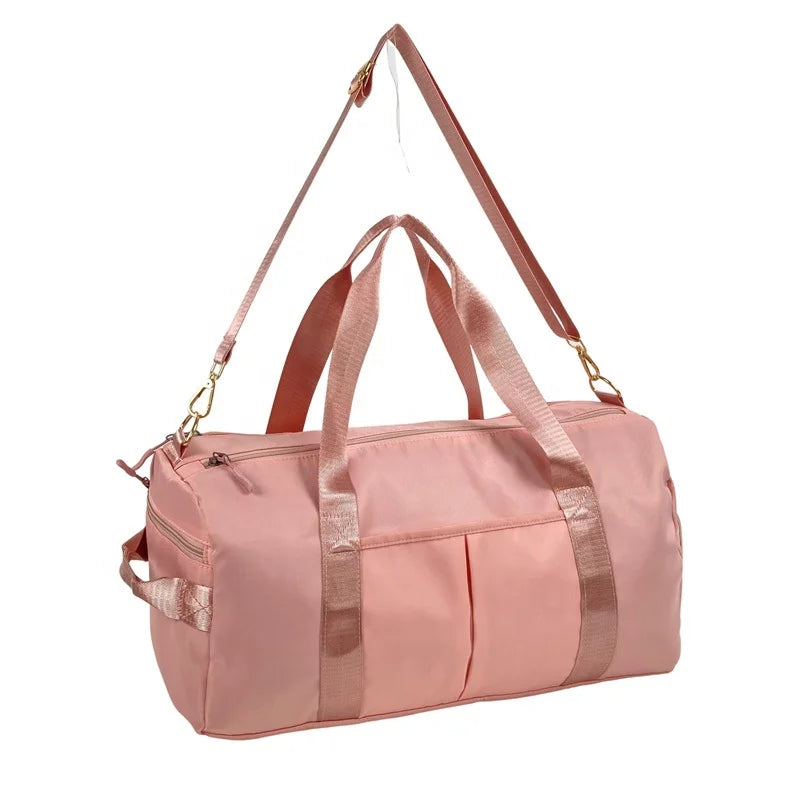 RTS Large Capacity Fold Duffel Bag Sport Gym Wet and Dry Travel Bag Women Men Waterproof Shoe Space Weekender Overnight Bag