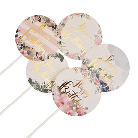 Cake Decoration Insert Card Garland Printing Bronzing HB Flag Insert Birthday Graduation Party Dessert Baking Cake Topper Paper