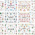 BIN Water Decals Nail Art Sticker Christmas Decoration