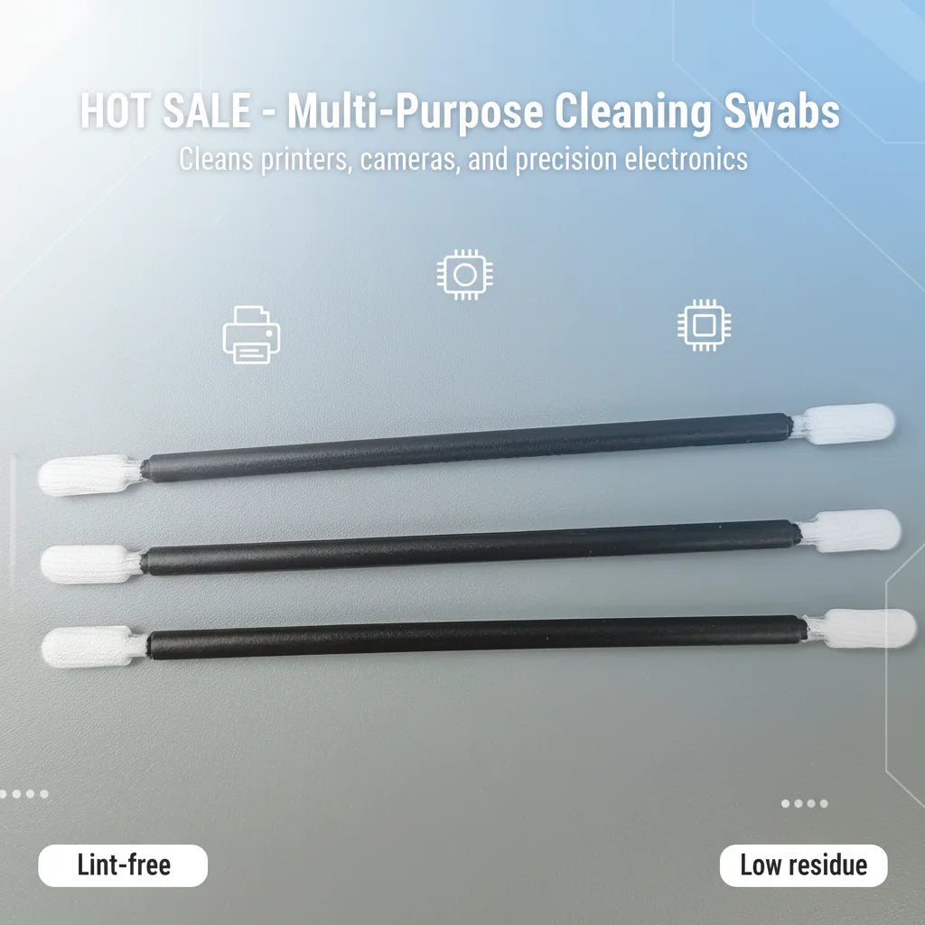 718 100pcs Polyester Stick Dual Tilted Tip Cleanroom Cleaning Swab for PCB