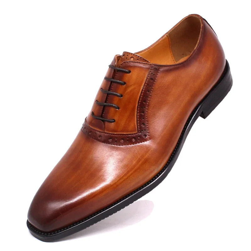 Career / Holiday Genuine Leather Dress Oxford Italian Classic Official Shoes for Men Wholesale