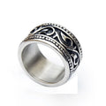 Traditional Retro Embossed Stainless Steel Ring Personalized Design Boy Male Ring Cheap Stainless Steel Ring