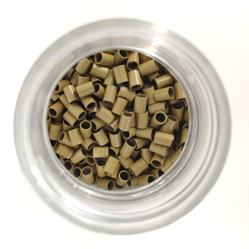 Copper Tubes Beads Locks Micro Rings for I Tipped Human Hair Extensions  3*2.4*4mm