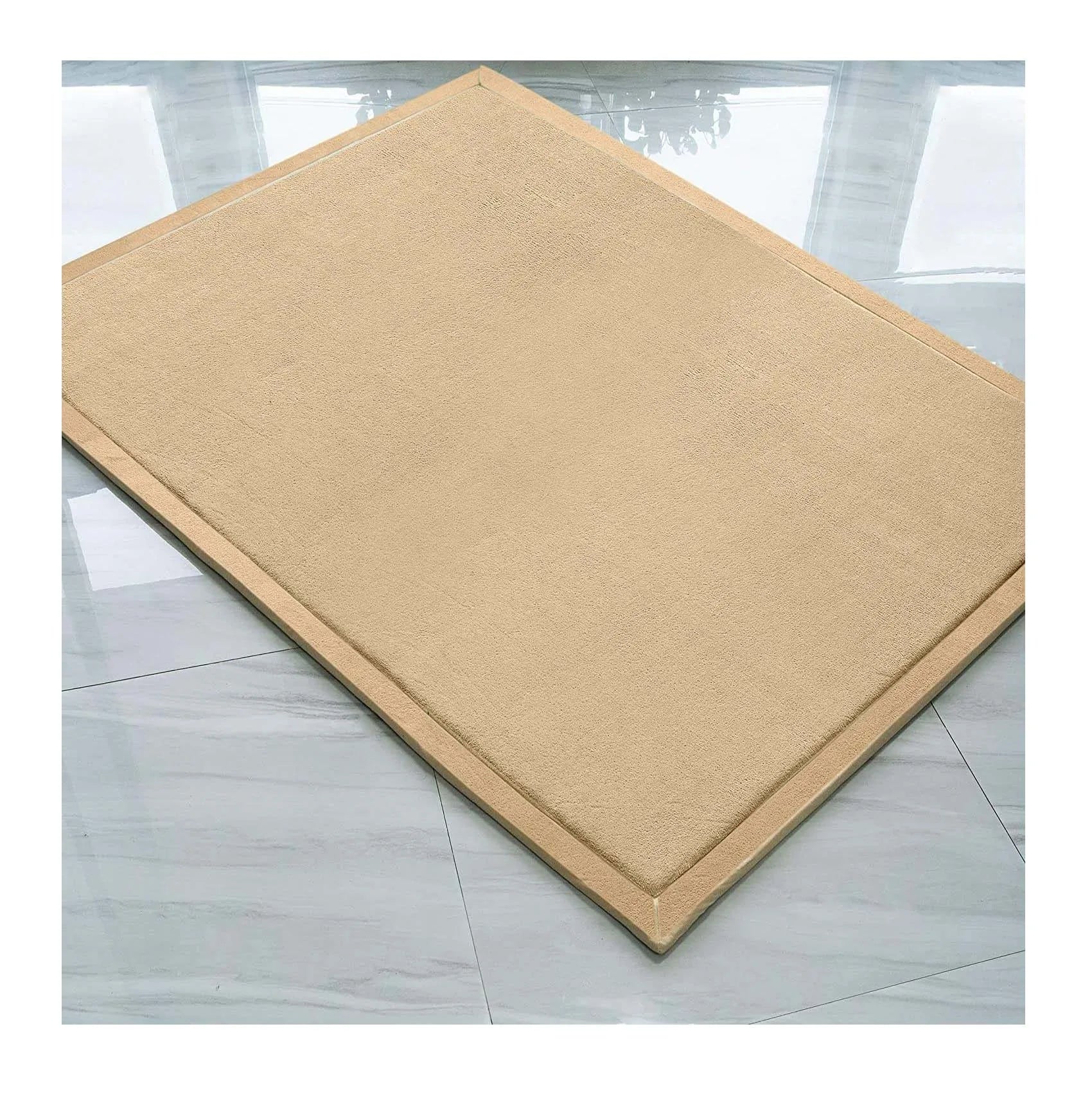 Thick Large Solid Color Mat for Bedroom Dormitory Yoga Living Room Carpet with Non-Slip Backing Japanese Tatami Mat
