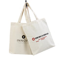 Custom Logo Canvas Tote Bag  White Canvas Shoulder Bag Recyclable Cotton Canvas Shopper Bag With Logos
