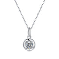 Waterproof Nickle Free 925 Sterling Silver 0.5ct Moissanite All Inclusive Heart Shaped Exquisite Fine Jewelry Women's Necklace
