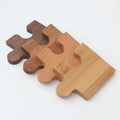 Set of 4 Black Walnut Beech Wood Irregular Shape Luxury Eco-Friendly Kitchen Use Drink Coasters Cork Back Customizable Size Logo