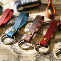 AIGUONIU Men's Retro Handmade Genuine Leather Wallet Portable Keychain Travel New Fashion Small Arts Crafts Gift