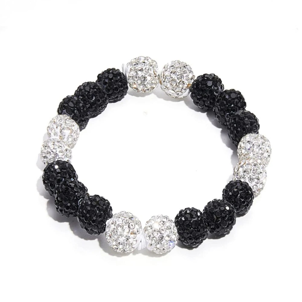 Hot Inspired Sports Jewelry Accessory Competitive Athletes Ice Collection 10mm Rhinestone Ball Bling Baseball Bracelets for Men