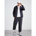 Wholesale Sweatpants and Zip up Hoodie Set Men Custom logo Joggers Pants Set for Men Sweatsuit Set Tracksuit for Men