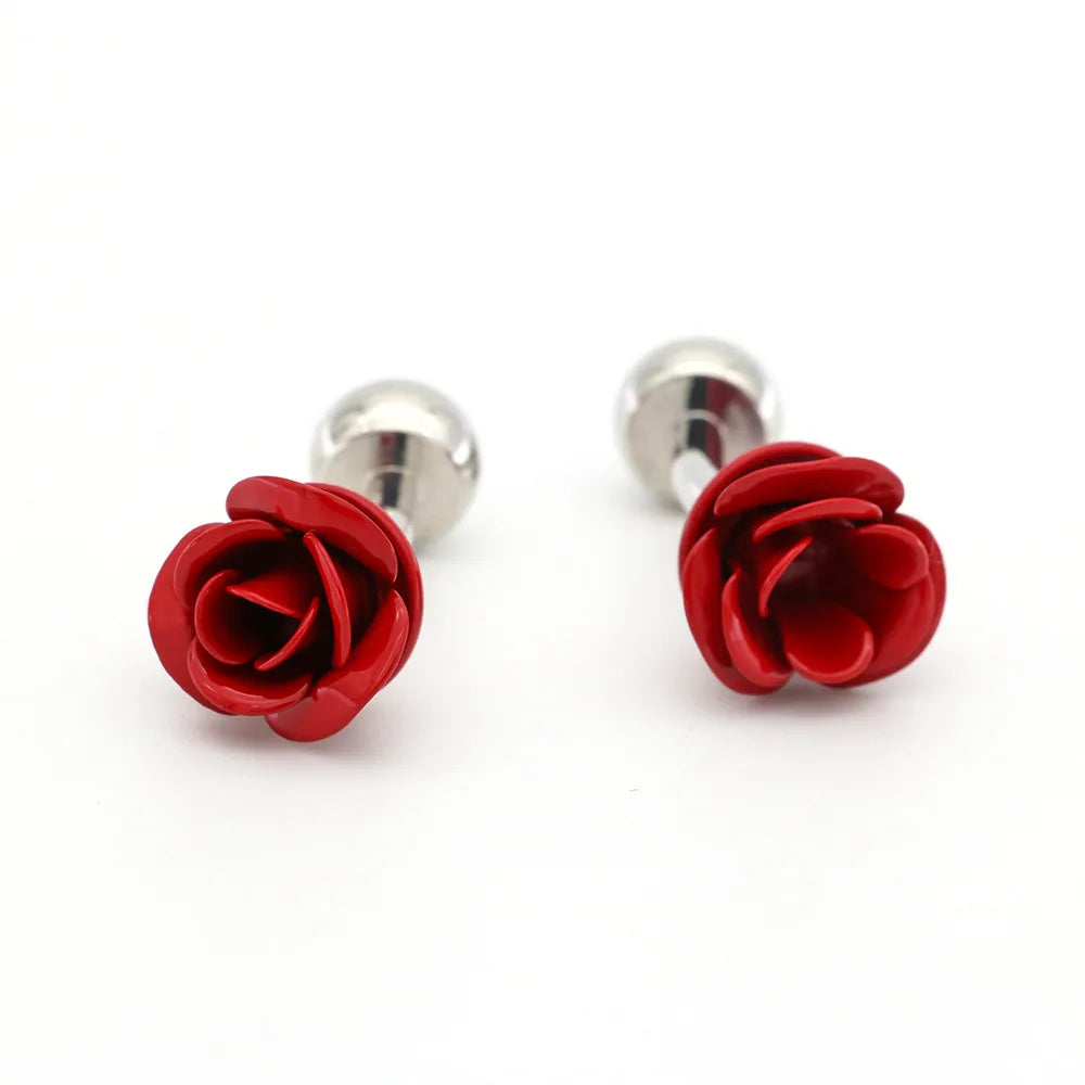 Luxury Mens Suit Shirt Cufflinks Wedding Groom Groomsmen Flower Style Cuff Links