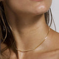 Minimalist 18k Gold Plated Chain Necklace Jewelry Trending Stainless Steel Women 2mm Thick Cuban Chain Necklace