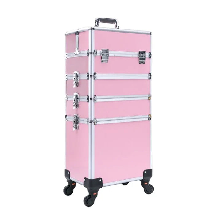 Professional Cosmetic Case Large Capacity Heighten Makeup Nail Tattoo Hairdressing Beauty Trolley Suitcase Multi-Layer Toolbox