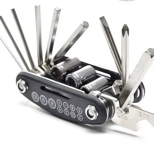Portable Multi-Functional Folding Bicycle Repair Tools Wrench Set Combination Tire Repair Tools Hand-Powered OEM