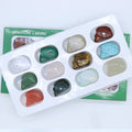 Huiying Hand Carved 1.3 Inch Stone Healing Crystals Stones Skulls Statues Set Crafts MegaBDM