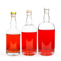 Premium Round Transparent Glass Spirit Bottle 500ml 750ml 1000ml Whiskey Vodka Rum Gin Liquor Bottle with Cork Lid