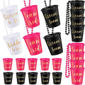 Team Bride and Bride to Be Beaded Cup Necklace Bachelorette Party Bridal Shot Glass Necklace for Ramadan and April Fool's Day