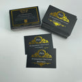 Custom Size Gold Foil Logo Black Business Cards A4 Buckslips Hang Tag Postcard Wedding Invitation Thank You Cards
