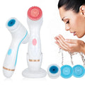 Hot Sell  Facial Spa System Cleansing Brush 2W Spin Brush Deep Cleaning Blackhead Removal Silicone Face Wash Brush