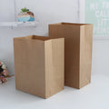 Custom Logo Print Takeaway Food Packaging Wholesale Grocery Bread White Brown Kraft Paper Gift Packaging Bag with Your Own Logo