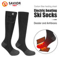 Men and Women's Heated Knitted Print Thermal Ski Socks Crew for Winter Snowboarding Climbing-Foot Warmer