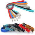 Bright Color Pastel Multi Color Readjustible Nylon Dog Collar Bulk Quick Release Collars With Metal D-Ring & Lightweight