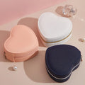 Hot Sale PU Portable Heart Shape Jewelry Box Organizer Necklace Ring Earrings Jewelry Storage Box