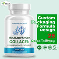 Marine Hydrolyzed Collagen Peptides Capsules with Vitamin C Biotin L-Glutathione for Skin Whitening Hair Growth Nails Strength