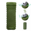 Waterhan Custom Ultralight PVC Dampproof Self Inflating Hiking Sleeping Pad Air Mattress Double Pillow Built-in Inflator Pump