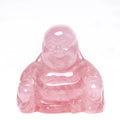 Huiying Chinese Style Living Room Home 37*37mm Gemstone Rose Quartz Buddha Decoration Accessories Crafts