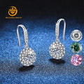 Real Sterling Silver D Color Moissanite Earrings Bright Stars Micro Inlaid 0.5 Carat Earrings Fashion Luxury Gift Jewelry