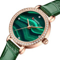CURREN 9083 New Woman Watches 26mm Dial Green Bracelet Watches Top New Waterproof Women's Wristwatch Relogio Feminino