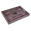 Antique Wooden Breakfast Tray Rectangle Multifunction Kitchen Tray with Handle for Bread Coffee Sundries Serving