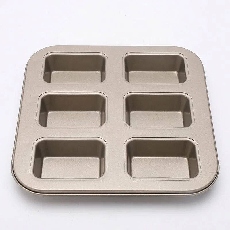6 Cavity Carbon Steel Fernance Cake Baking Pan Chocolate Pastry Pudding Mousse Mold Cake Decoration Baking Tools