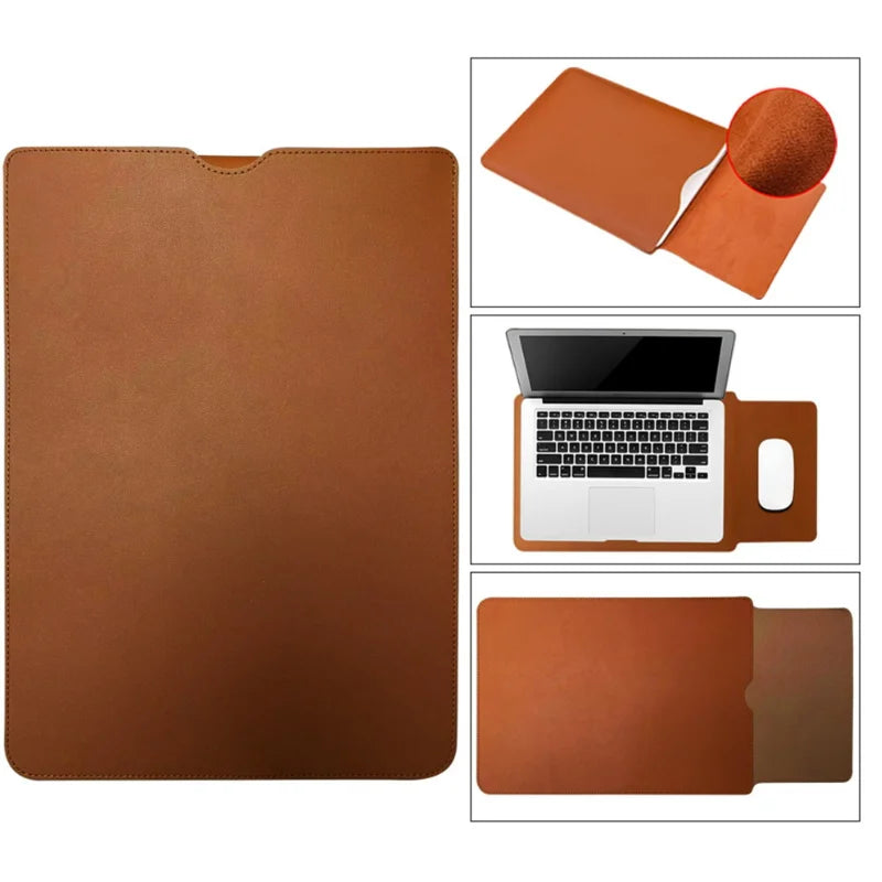 Laptop Bag Sleeve 13 14 15 Pu Leather Case Custom Computer Pouch Sleeve Luxury Laptop Protective Storage Bags