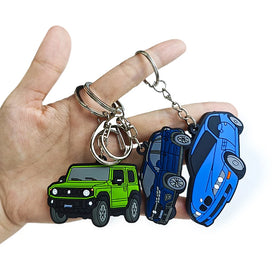 Custom 2D embossed soft PVC rubber keychains available with custom logo printing; backpack charms; wholesale promotional gifts