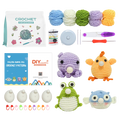 Bohe DIY Puff Bubble Doll Crochet Kit for Beginners Animals Knitting Kit with Step-by-step Teaching Video Starter Cotton Flower