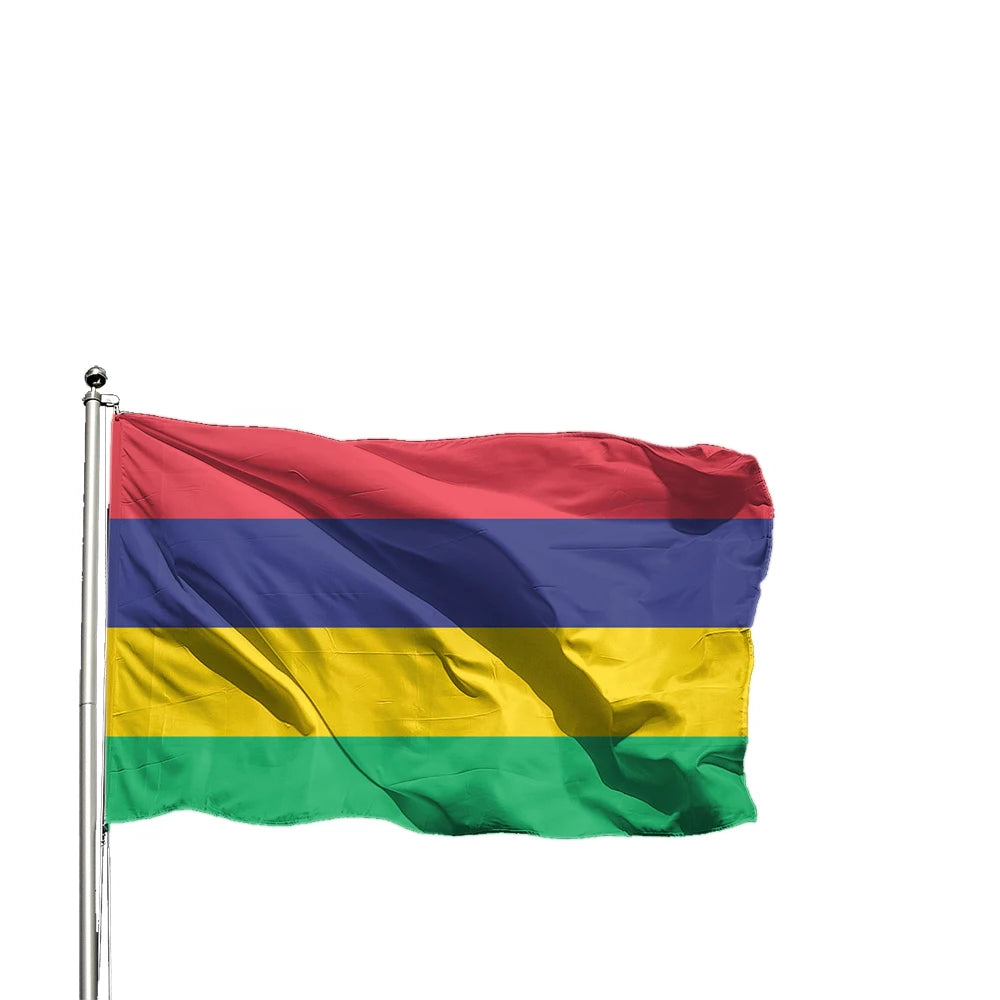 Factory Supply Custom Polyester Mauritius Republic National African American Flags