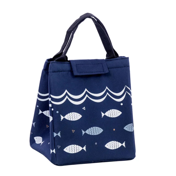 Reusable Cartoon Printed Thermal Insulated Lunch Cooler Tote Portable Foldable Rectangle for Kids Back School Carrying Bags