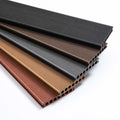 China High Grade New Wood Plastic Composite  Single Side Slot Seven Round Hole Plate Outdoor WPC Decking Flooring