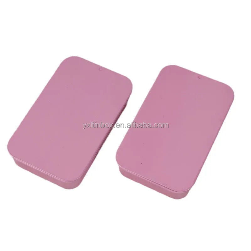 YIXINLI Pink Recyclable Tinplate Slide Box Food Grade for Cosmetic Packing and Candle Custom Logo Matte Finish China