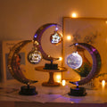 New Muslim Ramadan Decor Lamp Eid Mubarak Led Lantern Ramadan Lantern Eid Mubarak Art Lights Arabian Lantern Moon Light