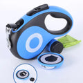Maychan Strong Durable Portable LED Automatic Retractable Personalized Solid Pet Dog Leash with Garbage Bag Dispenser