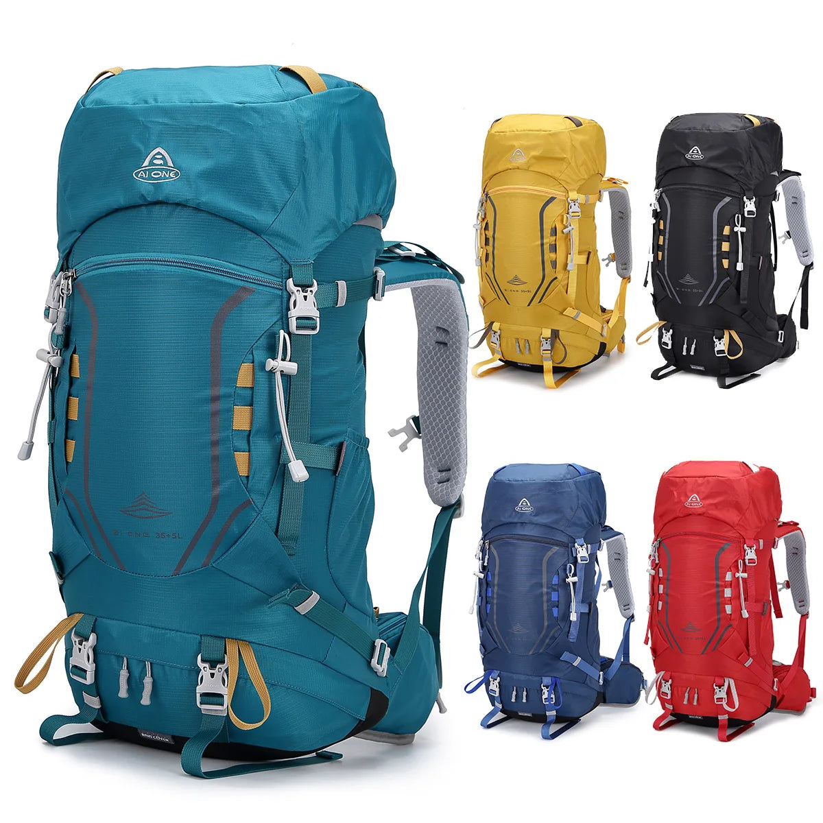 40L(35+5 )Waterproof Hiking Camping Backpack With Rain Cover Professional Outdoor Sport Travel Daypack