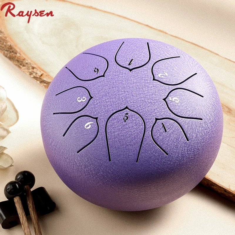 Cheap Price 6 Inch 8 Tone Steel Tongue Drum C Tone Kids Hluru