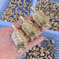 Wholesale Pyrite Stone Carving Turtle Natural Crystal Chalcopyrite Animals Turtles for Gift Decoration