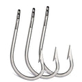 WEIHE 6/0-12/0# 5pcs/bag Fishing Hooks Black Color Octopus/Circle Sport Circle Fish Hook