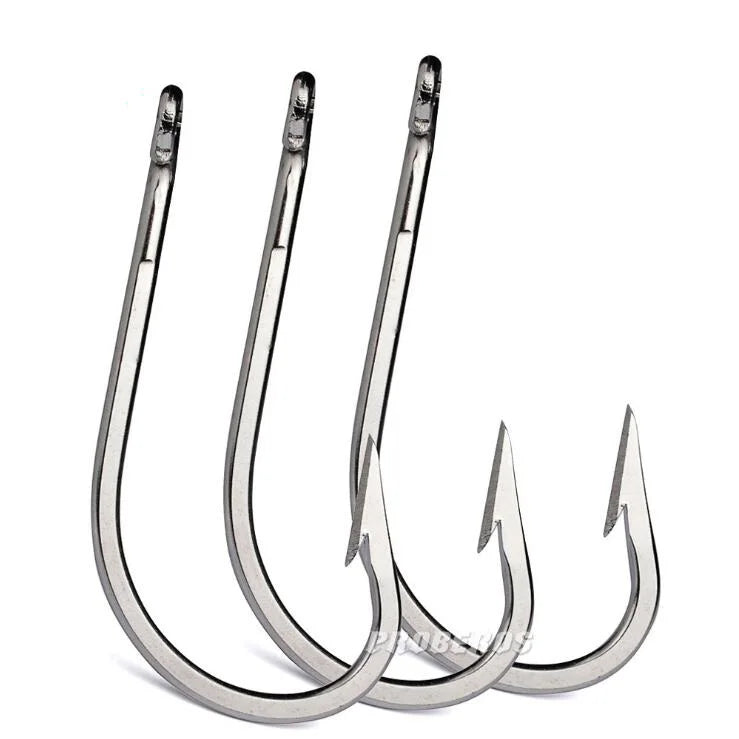 WEIHE 6/0-12/0# 5pcs/bag Fishing Hooks Black Color Octopus/Circle Sport Circle Fish Hook